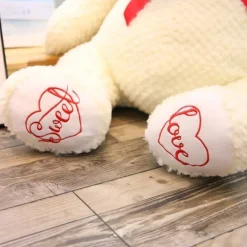 Ours en peluche blanc 90 cm