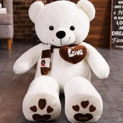 Ours en peluche gros et blanc