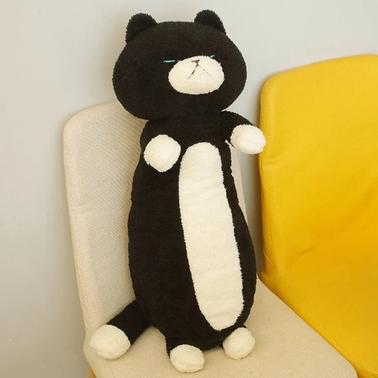 Peluche géante chat noir