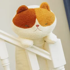 Peluche géante chat roux