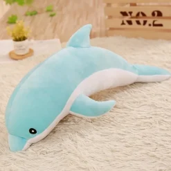 Peluche géante dauphin bleu