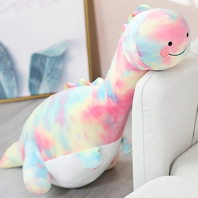 Peluche géante dinosaure multicolore