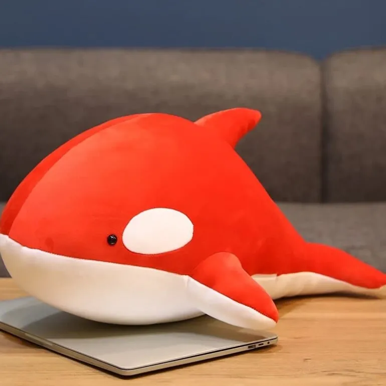 Peluche géante orque rouge