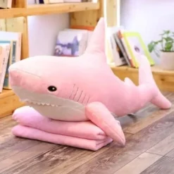 Peluche géante requin rose