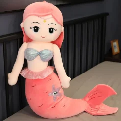 Peluche géante sirène 100 cm