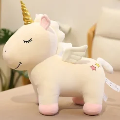 Peluche licorne ailée