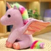 Peluche licorne ailée