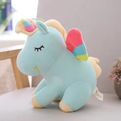 Peluche licorne bleu