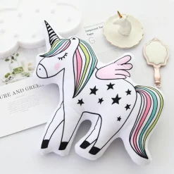 Peluche licorne coussin