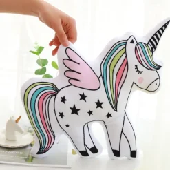 Peluche licorne coussin