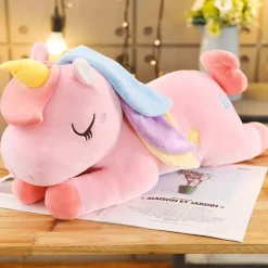 Peluche licorne géante rose