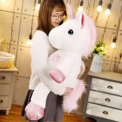 Peluche licorne gros rose