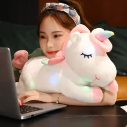 Peluche licorne lumineuse
