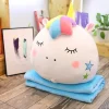Peluche licorne oreiller
