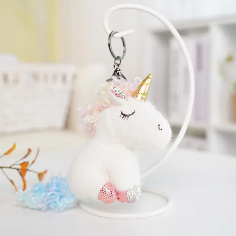 Peluche licorne porte-clés