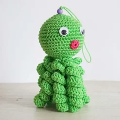 Peluche pieuvre bébé vert