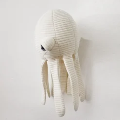 Peluche pieuvre blanche