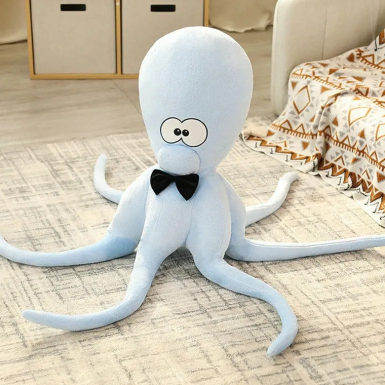 Peluche pieuvre grand bleu