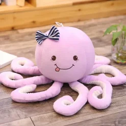 Peluche pieuvre mauve