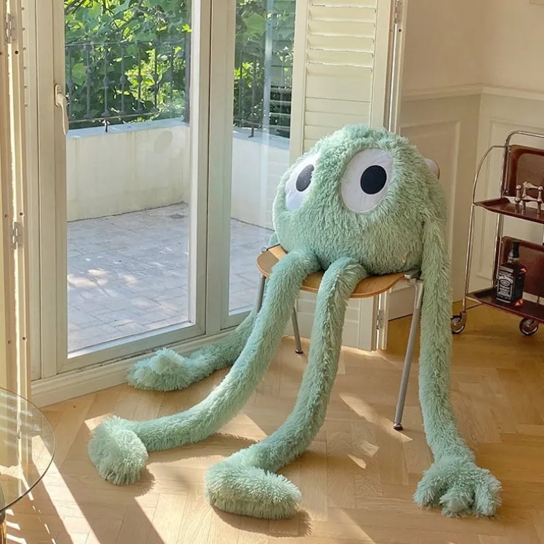 Peluche pieuvre verte XXL